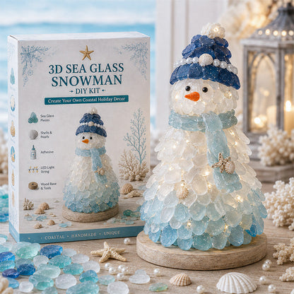 🌊 DIY 3D Sea Glass Art Kit – Coastal Light-Up Holiday Decor Collection