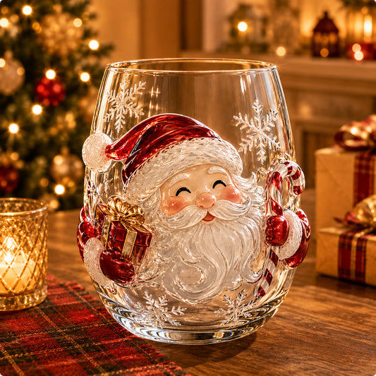 🎄 Christmas Magic Glass Cup Collection – 6 Festive Holiday Designs